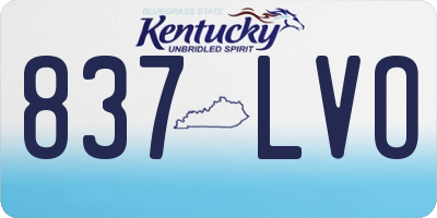 KY license plate 837LVO