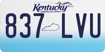 KY license plate 837LVU