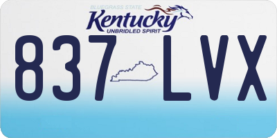 KY license plate 837LVX