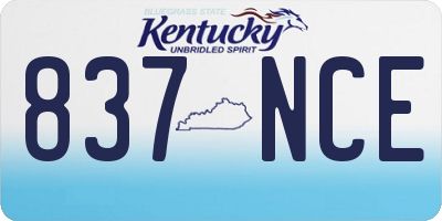 KY license plate 837NCE