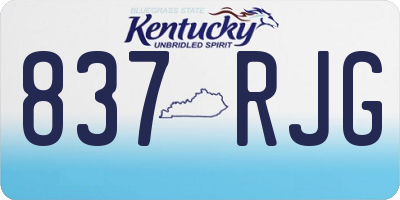 KY license plate 837RJG