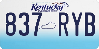 KY license plate 837RYB