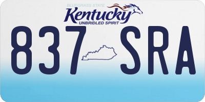 KY license plate 837SRA