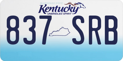KY license plate 837SRB