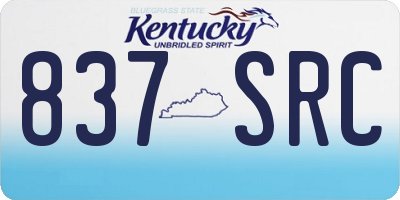 KY license plate 837SRC