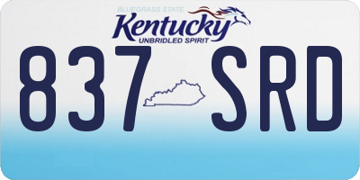 KY license plate 837SRD