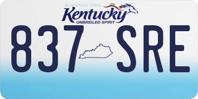 KY license plate 837SRE