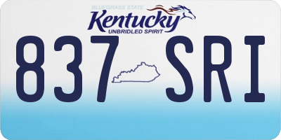 KY license plate 837SRI