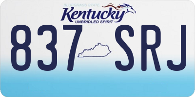 KY license plate 837SRJ