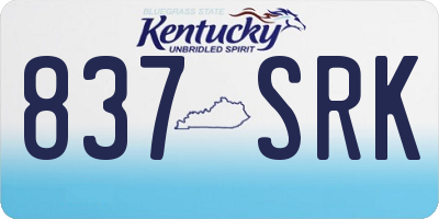 KY license plate 837SRK