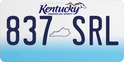 KY license plate 837SRL
