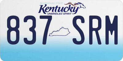 KY license plate 837SRM
