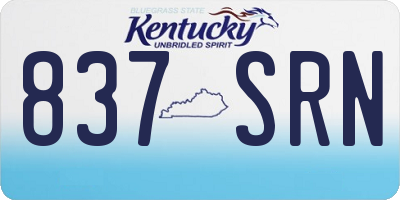 KY license plate 837SRN