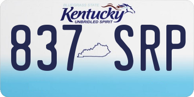KY license plate 837SRP