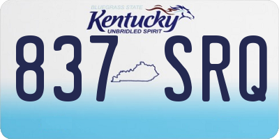 KY license plate 837SRQ