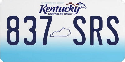 KY license plate 837SRS