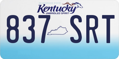 KY license plate 837SRT