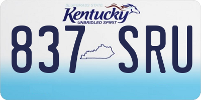 KY license plate 837SRU