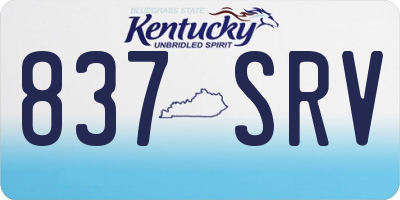 KY license plate 837SRV