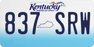 KY license plate 837SRW