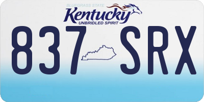 KY license plate 837SRX