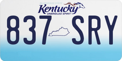 KY license plate 837SRY