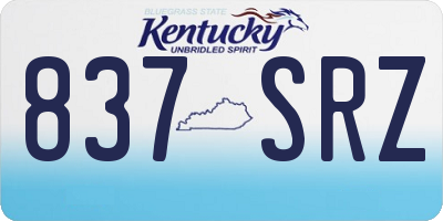 KY license plate 837SRZ