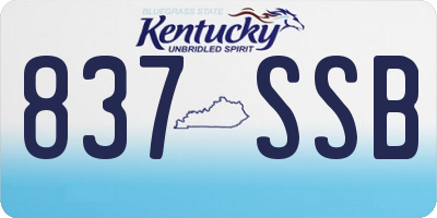 KY license plate 837SSB
