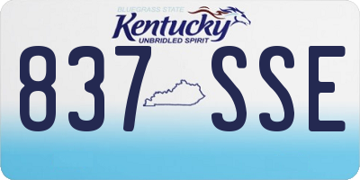 KY license plate 837SSE