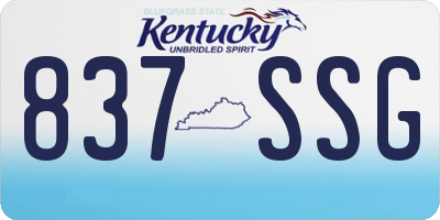 KY license plate 837SSG
