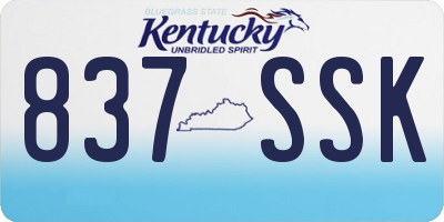 KY license plate 837SSK