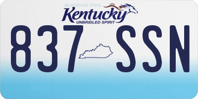 KY license plate 837SSN