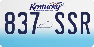 KY license plate 837SSR