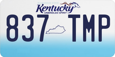 KY license plate 837TMP