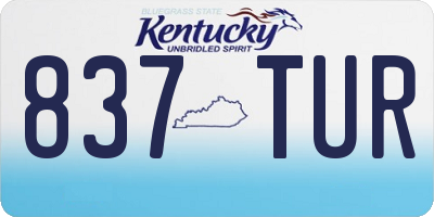 KY license plate 837TUR