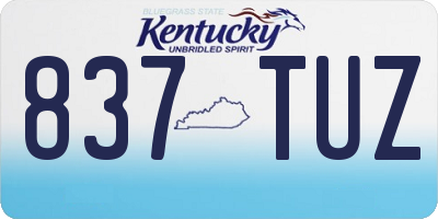 KY license plate 837TUZ