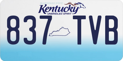 KY license plate 837TVB