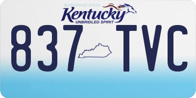 KY license plate 837TVC