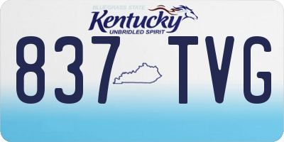 KY license plate 837TVG