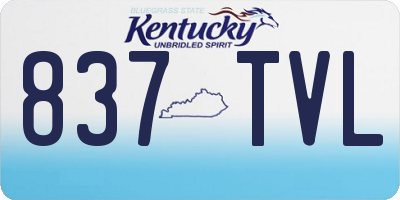 KY license plate 837TVL