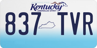 KY license plate 837TVR