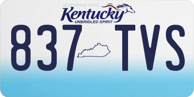 KY license plate 837TVS
