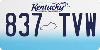 KY license plate 837TVW