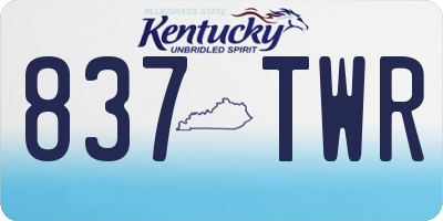 KY license plate 837TWR