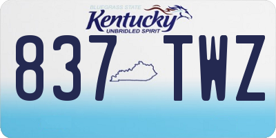 KY license plate 837TWZ