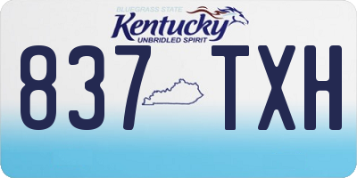 KY license plate 837TXH
