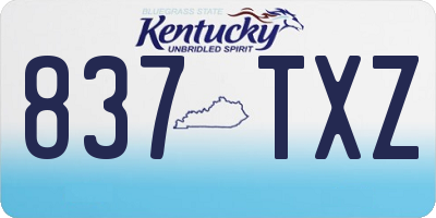 KY license plate 837TXZ