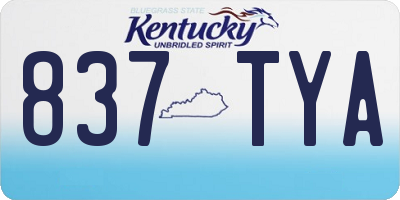 KY license plate 837TYA