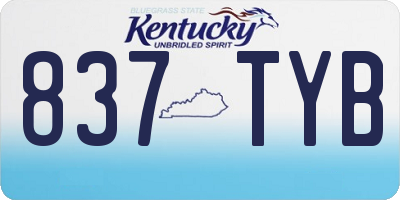 KY license plate 837TYB