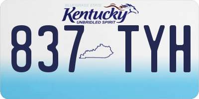KY license plate 837TYH